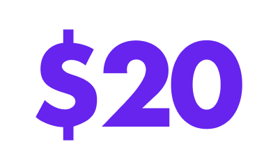 a donation of $20